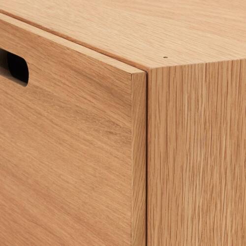 MUJI STACKABLE WOOD CHEST 1 RECTANGULAR DRAWER OAK 14 x 7 x 11 in FedEx - Picture 3 of 10