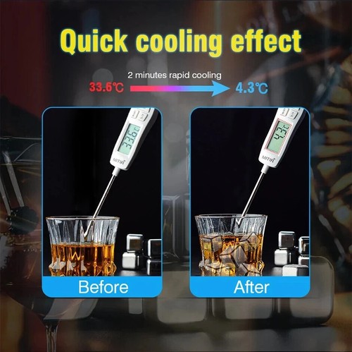 6pcs Reusable Whiskey Ice Cubes Set Stainless Steel Chilling Non Melting Ice - Picture 3 of 8