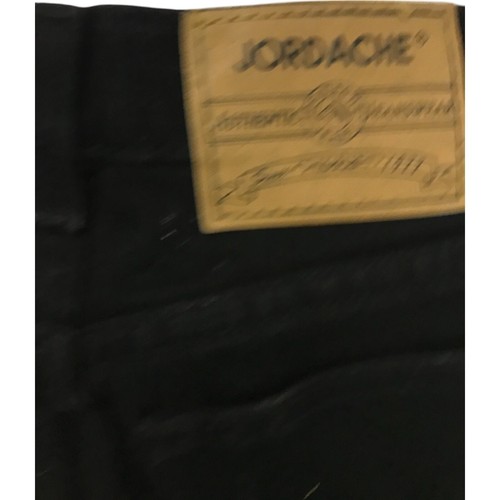 Jordache Womens Jeans Size 1/2 Black Cotton Tapered Leg Low Rise Dark Wash NEW - Picture 5 of 10
