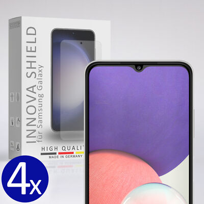 4x Panzerfolie Displayglas Schutz für Samsung Galaxy A22 5G Echt Fingerabruck HD