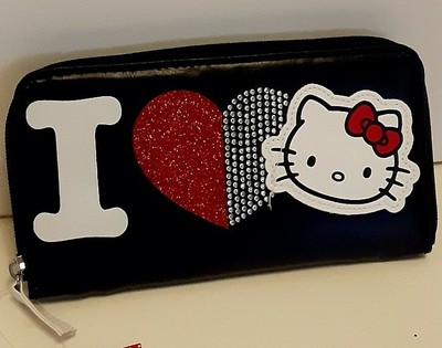 black hello kitty wallet