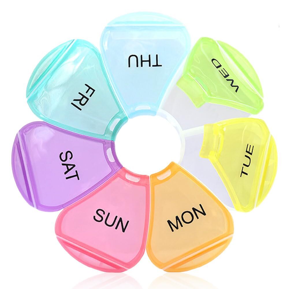 Weekly Pill Organizer 7 Day, Large Daily Pill Cases, Pill Box, Pill Holder, P...-image