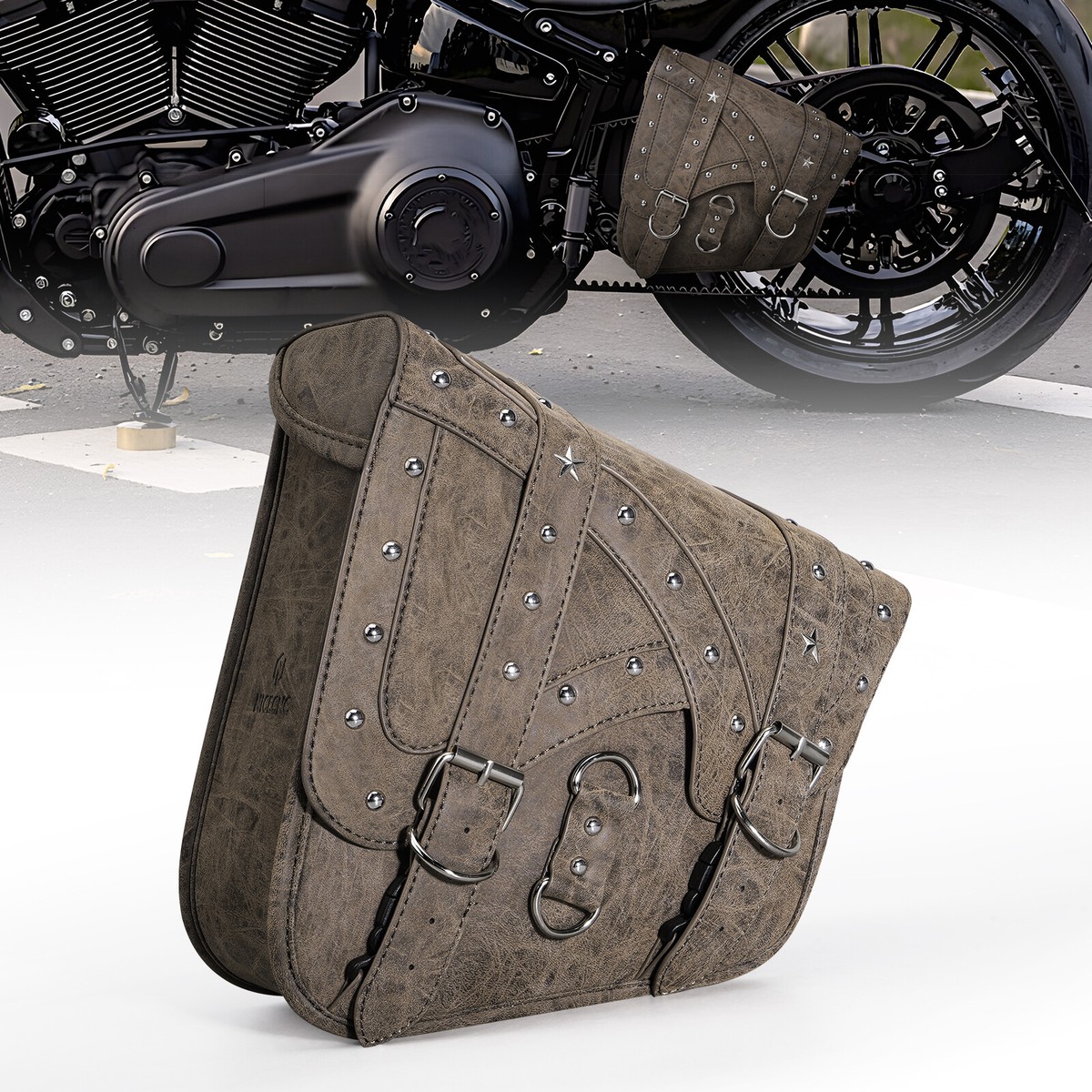 Sissy Bar Bag Motorcycle TOTMOX Motorcycle Saddle Bag, Motorcycle