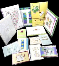 14 NEW Papyrus Fancy Greeting Cards 3D Designs Wedding Baby Birthday Friendship