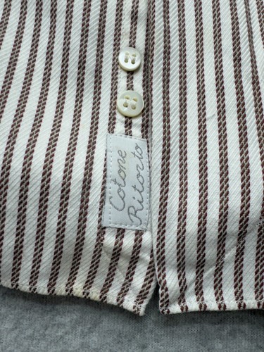 Ermenegildo Zegna Hemd Herren Größe 39 Weiß Gestreift Preppy Luxus Made In Italy - Bild 8 von 14