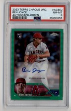 2023 Topps Chrome Update Ben Joyce RC Green Refractor Autograph /99 PSA 8 NM