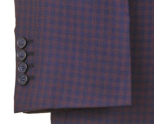 CURRENT Brioni Colosse Blue & Red Check SILK Wool Blazer Sport Coat Jacket 44 R - Picture 5 of 10