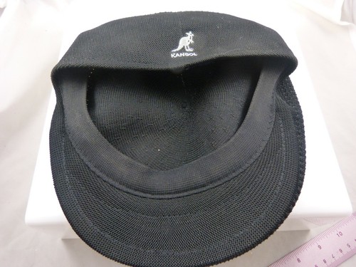 Sombrero de conducción de malla de verano negro Kangol sombrero de golfista pequeño ligeramente usado - Imagen 2 de 7