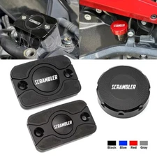 For Ducati Scrambler 800 1100 CNC Rear Front Brake Fluid Reservoir Cover Cap