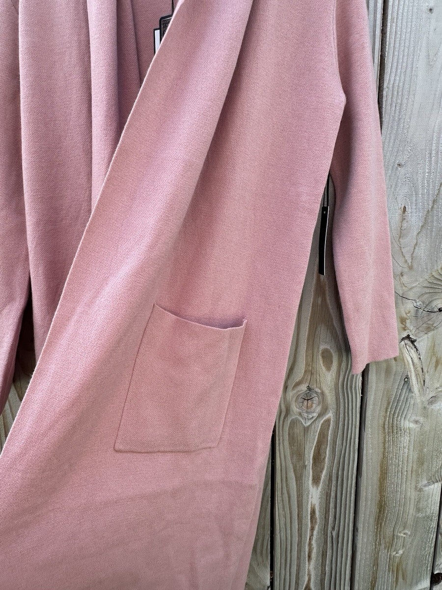 Max Sport Long Cardigan Women's M Coat Jacket Pink Sweater