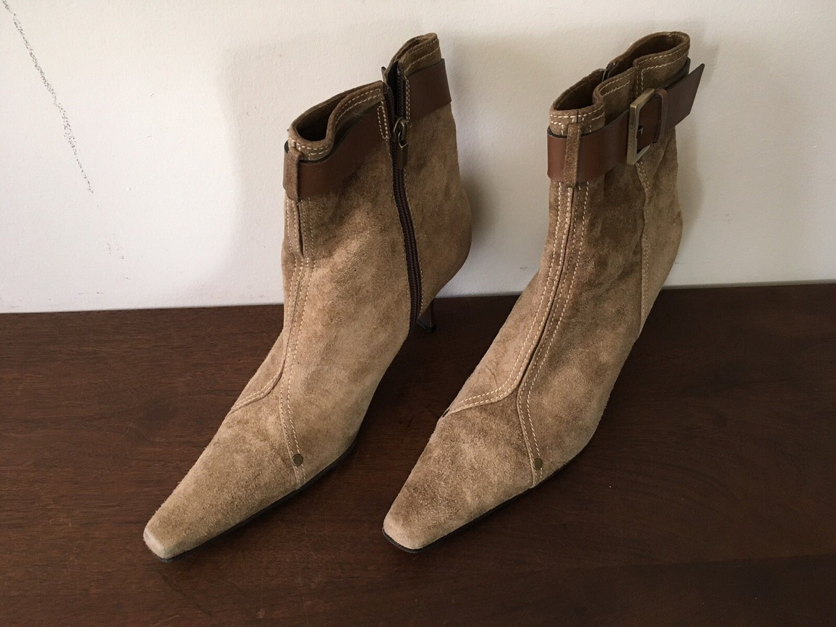 Casadei Womens Tan Suede Boots Sz 38 or B