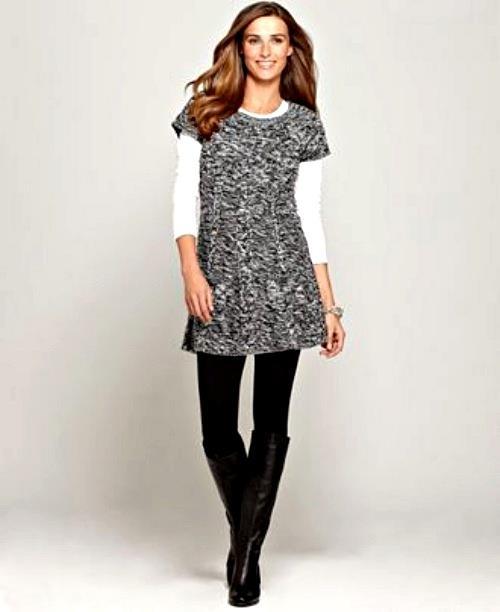princess polly baby blue dress Dual Fabric Sweater Dress, Maternity & Nursing Special main image 1