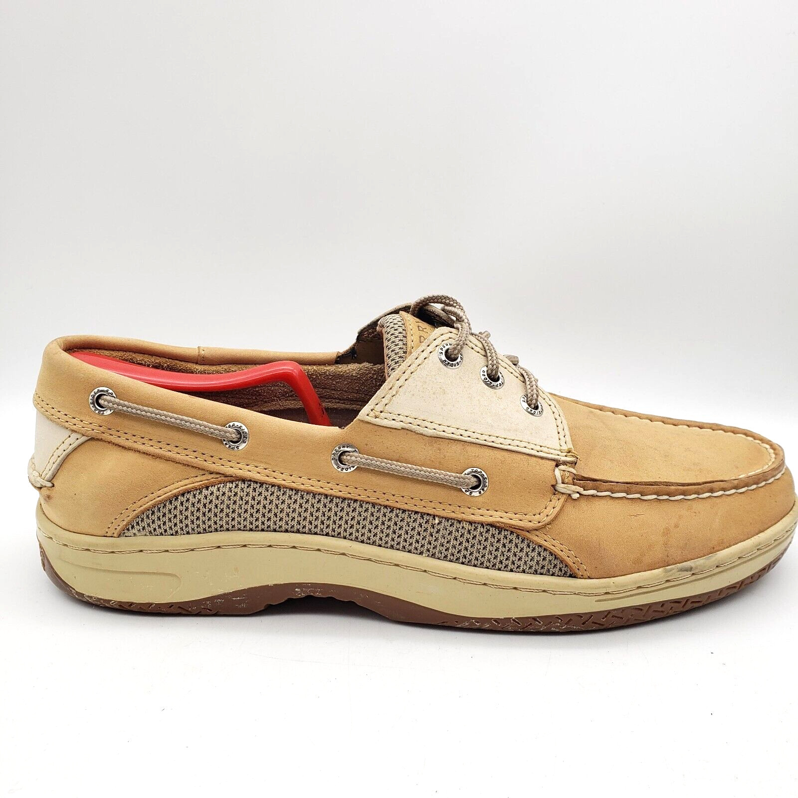 Sperry Men's Billfish 3-Eye Boat Shoes Dark Tan Leather (Size