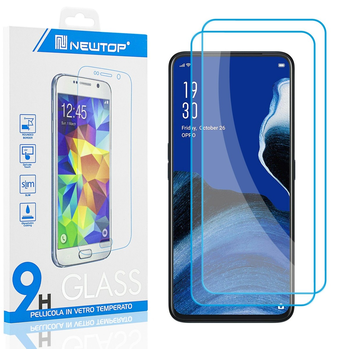 Vetro Temperato 9H Per HUAWEI MATE 8 | NEWTOP 0.33mm 2 Pezzi | Anti-urto Trasparente