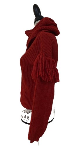Maison Pholya Chunky Sweater Fringe Italy Size XS - Picture 3 of 9