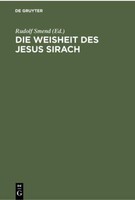 Die Weisheit Des Jesus Sirach | Buch | 9783112379431