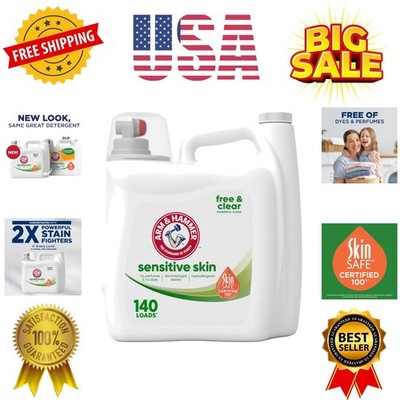 Sensitive Skin Free & Clear, 140 Loads Liquid Laundry Detergent, 140 Fl oz