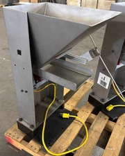 Stainless Steel VIBRATORY HOPPER FEEDER, 12x17x11-1/2" Hopper, 7" wide tray