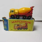 OLD DIECAST LESNEY MATCHBOX NO. 21 FODEN CONCRETE TRUCK WITH BOX 1968 ENGLAND