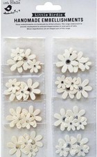 LITTLE BIRDIE - 3 PKGS - HANDMADE FLOWERS - TREE CREAM - CR-71856