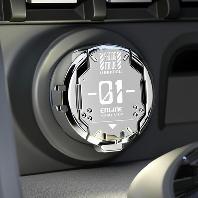 Push Start Button Cover Metal Mecha Engine Protector Car & Motorcycle Universal