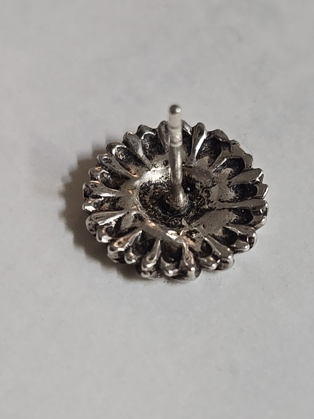 sterling silver sunflower post Back  earrings 925… - image 6