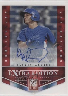 2012 Elite Extra Edition Aspirations Die-Cut Signatures Albert Almora Auto d4m