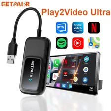 Getpairr P2V Ultra Multimedia CarPlay Ai Box Wireless Android Auto Adapter DAZN+