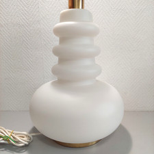 Bodenlampe Lampenfuß Hoffmeister-Leuchten 65450 Opalglas 70er Jahre Space Age