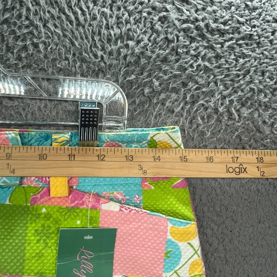 Shorts feminino vintage Lilly Pulitzer 2 verde floral patchwork praia chino - Imagem 3 de 4