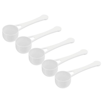 Micro Spoons 5 Gram Measuring Scoop Plastic Round Bottom with Hole 15Pcs