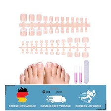 120 Stück Zehennägel im Französischen Stil...