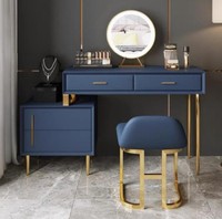 Schminktisch Spiegel Hocker Komplett Set Kommode Schlafzimmer Neu 2Tlg. Konsole