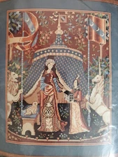 Dimensions 2160  My One Desire needlepoint yarn work kit, medieval lady, unicorn