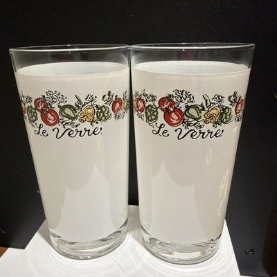 James Bradley Le Verre Corning Drinking Glasses Spice Of Life Set Of 2 MINT Lotb