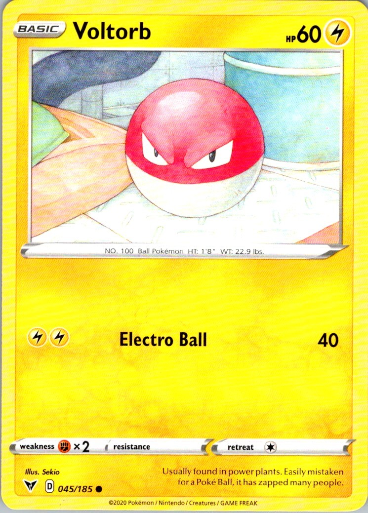 Voltorb Common SWSH04: Vivid Voltage 045/185 NM Sekio