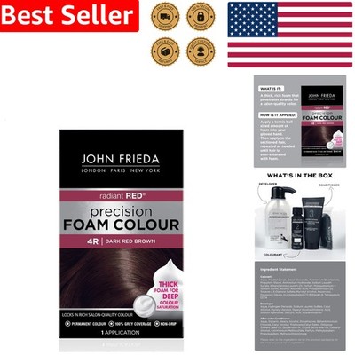 Precision Foam Hair Color Dark Red Brown 4R Full Coverage Demi-Permanent Rich