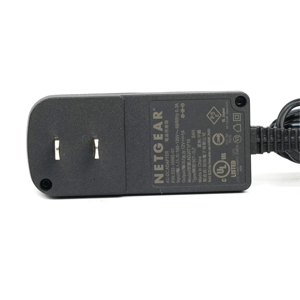 OEM NetGear 12V 1A AC DC Power Supply Adapter 332-10992-01 for Router Modem NEW - Image 4 of 4
