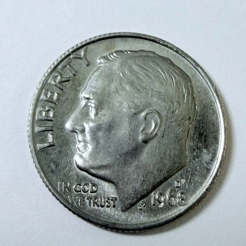 1968-D Roosevelt Dime 10c Coin AU About Uncirculated Condition #5927