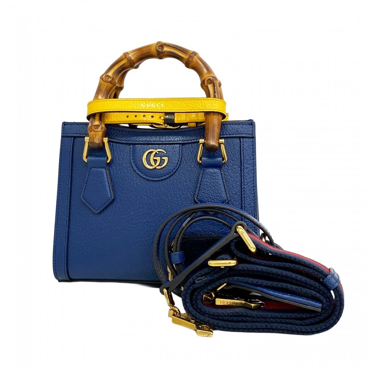 Sac à main GUCCI bambou Diana 702732 cuir marine or quincaillerie 282615