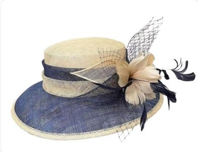 Ladies Elegant Millinery Sinamay Hat Tea Party Kentucky Derby Hat Women Wedding