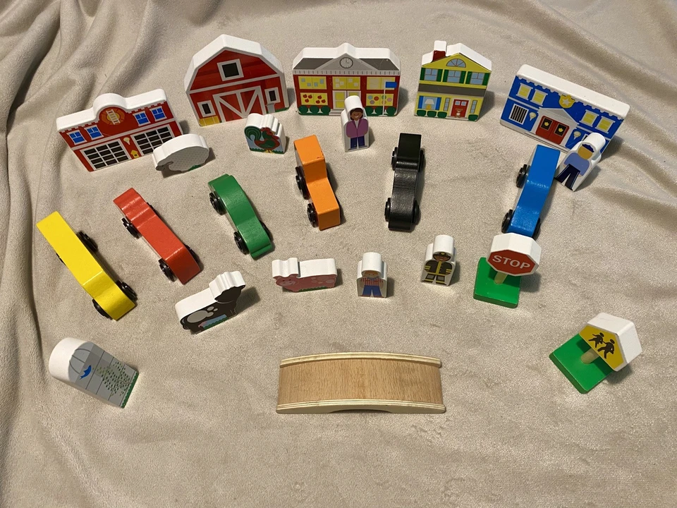 Juego Ciudad Madera Melissa & Doug 23 Piezas Usado en Excelente Condición Foto 2 de 2