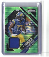 Davante Adams 2025 Panini Prizm Premier Jerseys Neon Green Pulsar