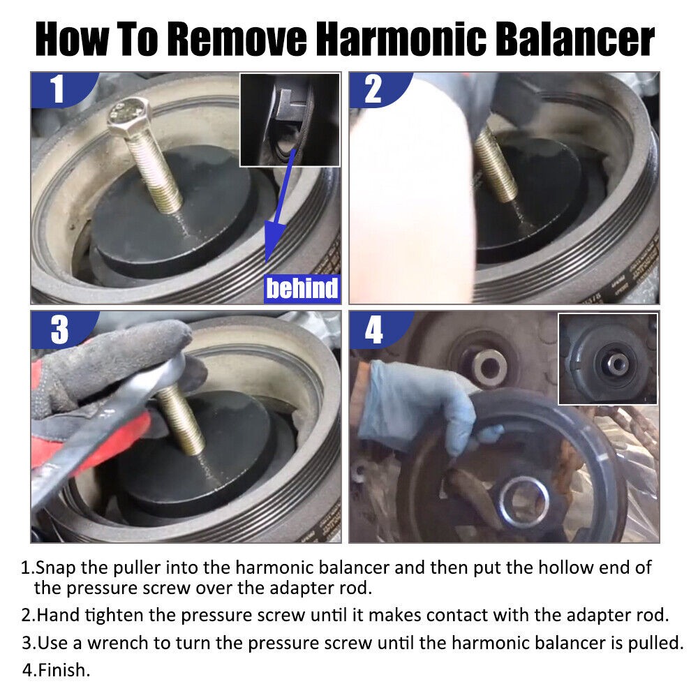 25264 Harmonic Balancer Puller Quickly Removes Tool For GM LS LT Engines thumbnail 10
