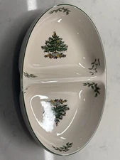 Spode Christmas Tree Chip and Dip Platter Melamine Serving Tray
