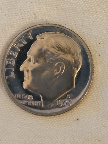 1970 S PROOF Roosevelt Dime Mint Error Struck Thru Rev. Toned Purple Obv. - Picture 11 of 15