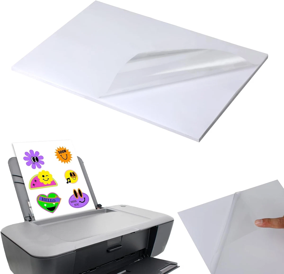 Sattleford Drucker Folie: 20 Klebefolien A4 für Laserdrucker transparent (Klebefolie bedrucken Laserdrucker Sattleford Drucker Folie: 20 Klebefolien A4 für Laserdrucker transparent (Klebefolie bedrucken Laserdrucker