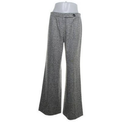 MaxMara, Palazzohose, Größe: 42, Grau, Nylon/Seide/Wolle, Fischgräte, Damen #vIp