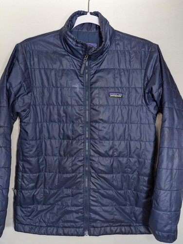 Patagonia Blue Nano Puff Puffer Jacket Quilted Kids XL 14 Primaloft Youth READ* - Picture 2 of 6