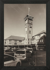Union Station Clock Tower Framed Wall Art Poster Canvas Print Picture